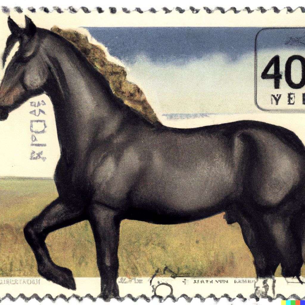 a horse, postage stamp